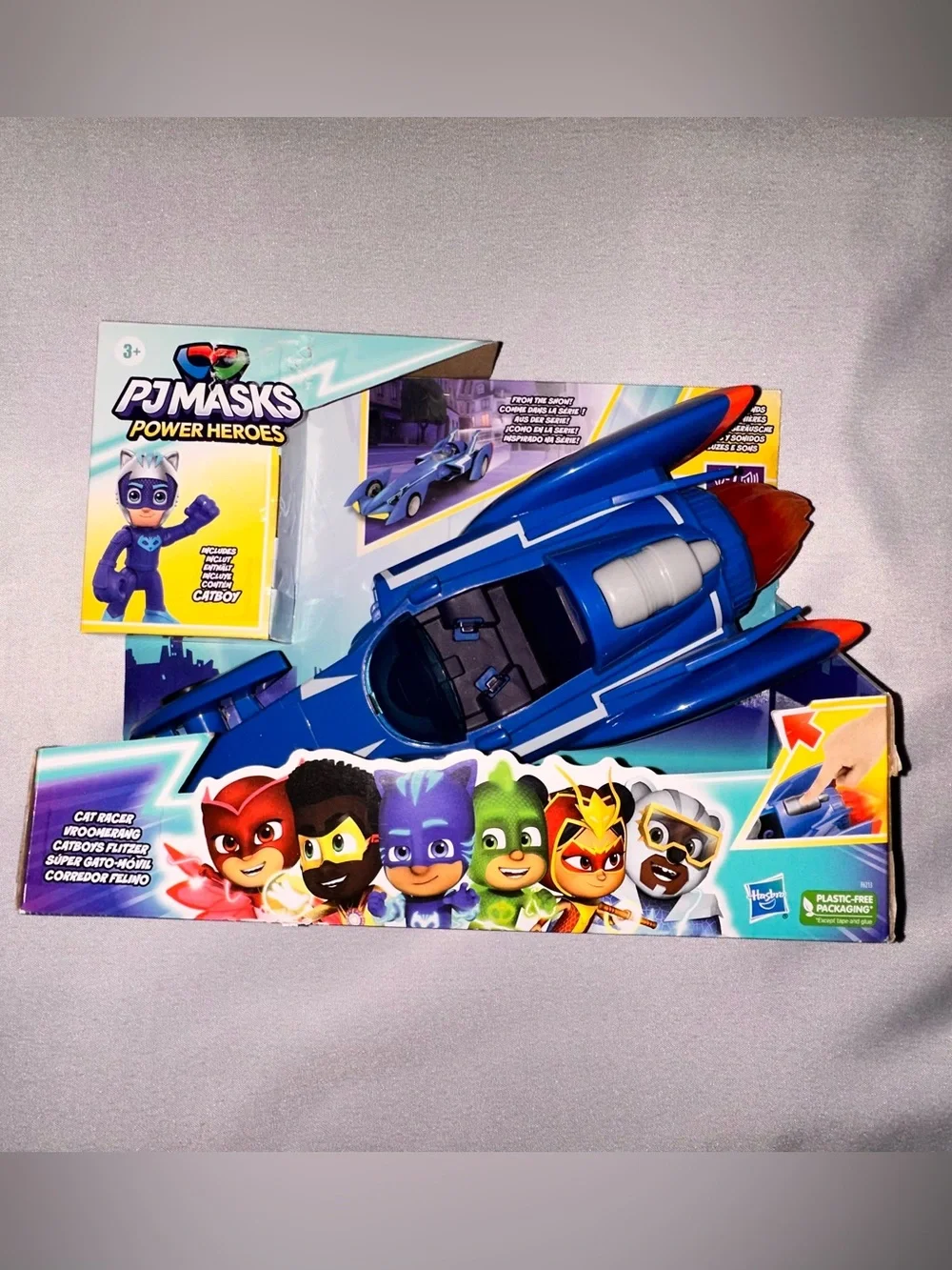 PJ Masks Power Heroes Cat Racer with Lights & Sounds Blue Car - NEW in BOX